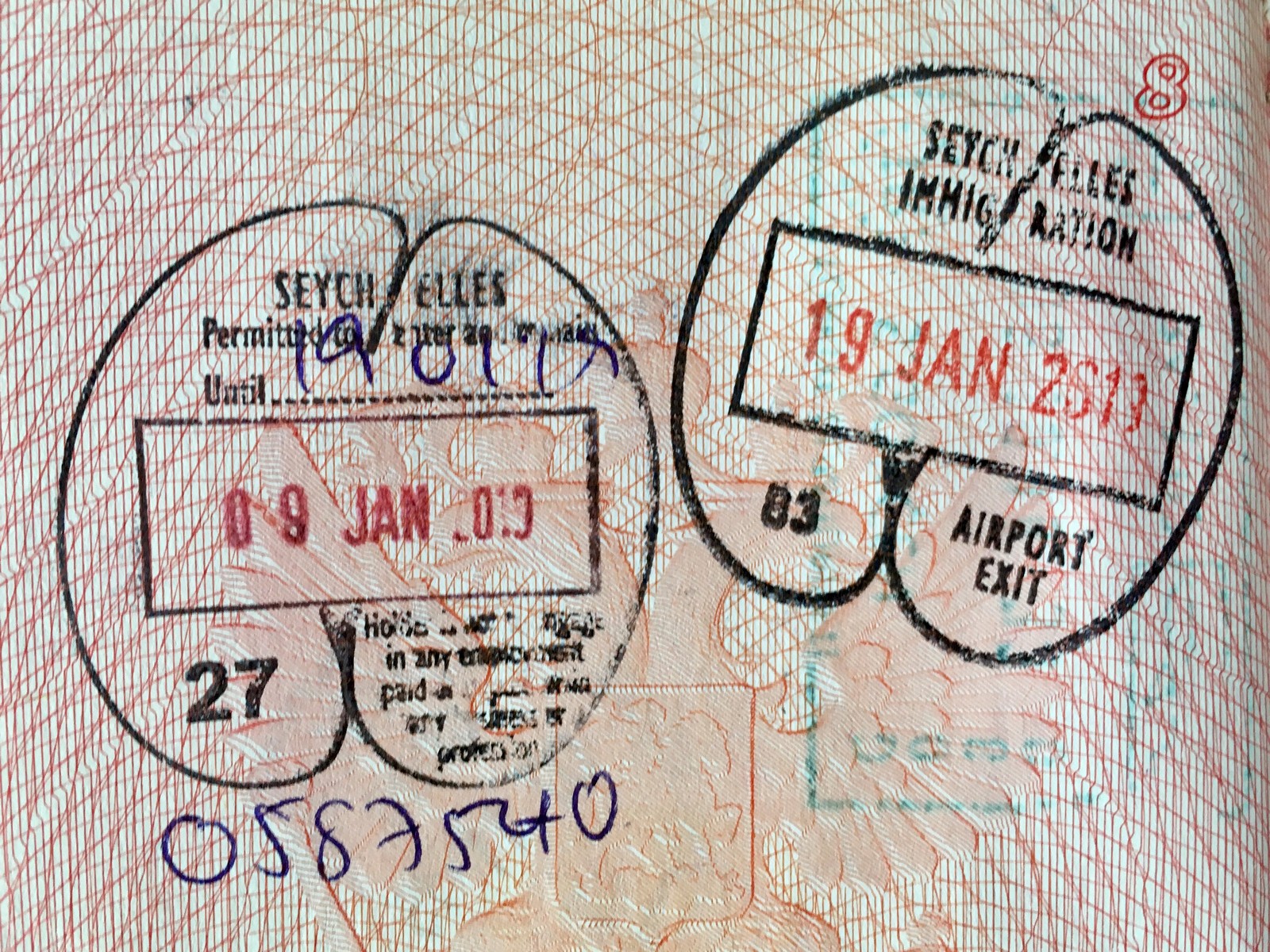 штамп Сейшельских островов в паспорте